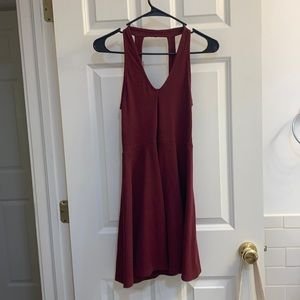 burgundy summer dress
